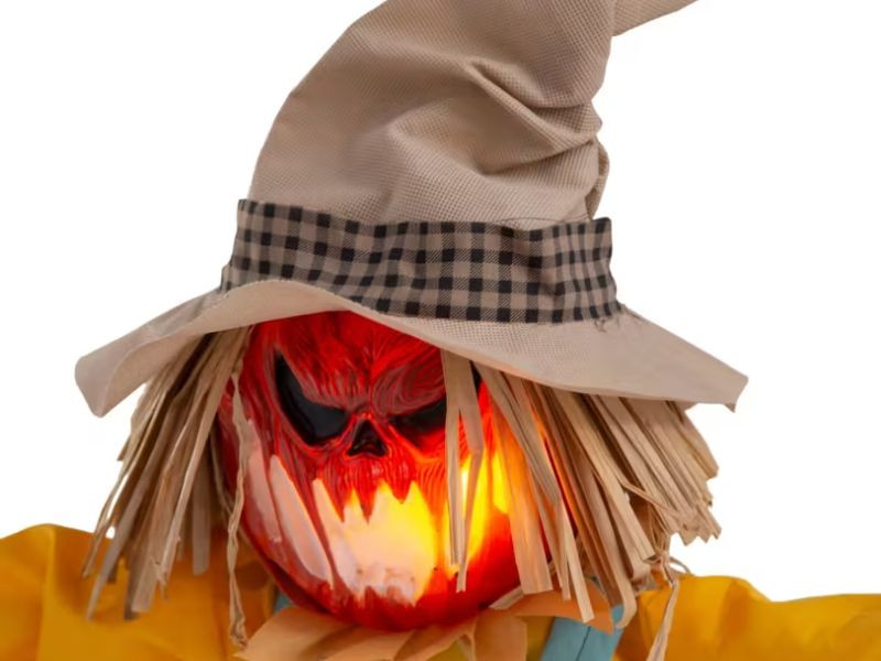 spooky scarecrow decoration for halloween porch display