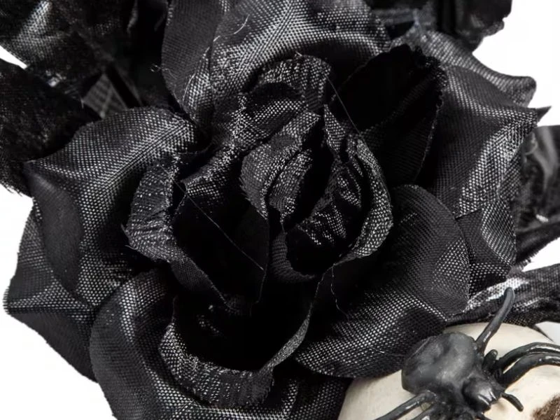 gothic door wreath halloween skull design