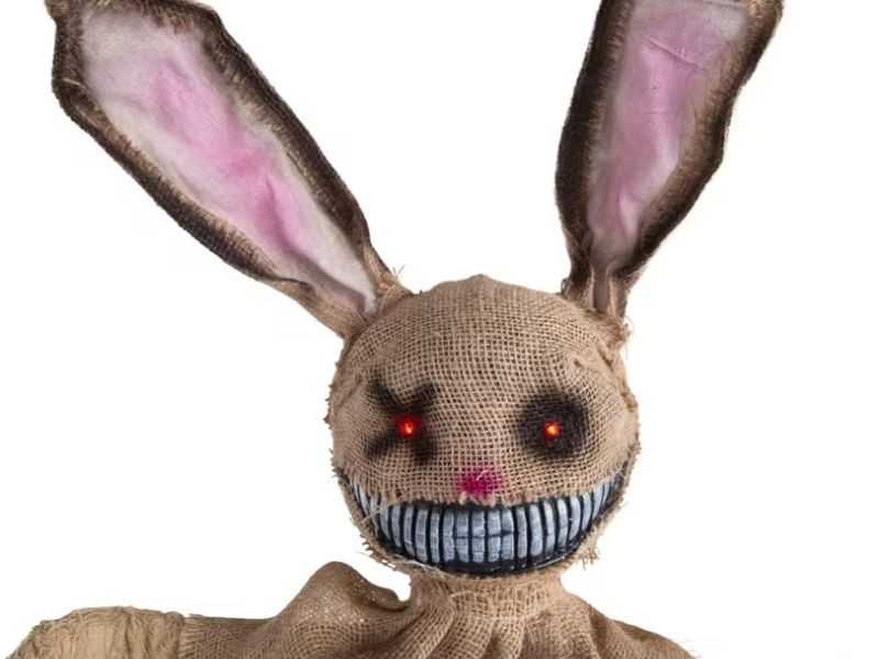 scary hanging rabbit haunted house prop large