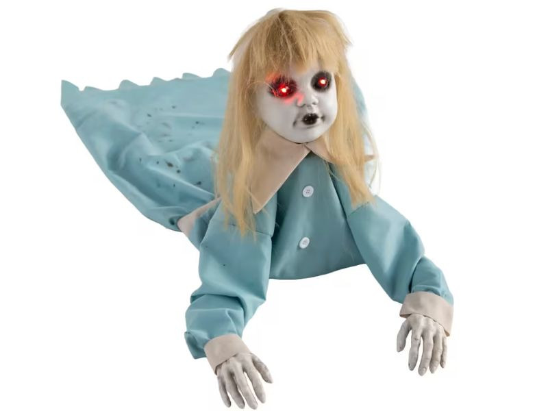 light up screaming halloween decoration girl