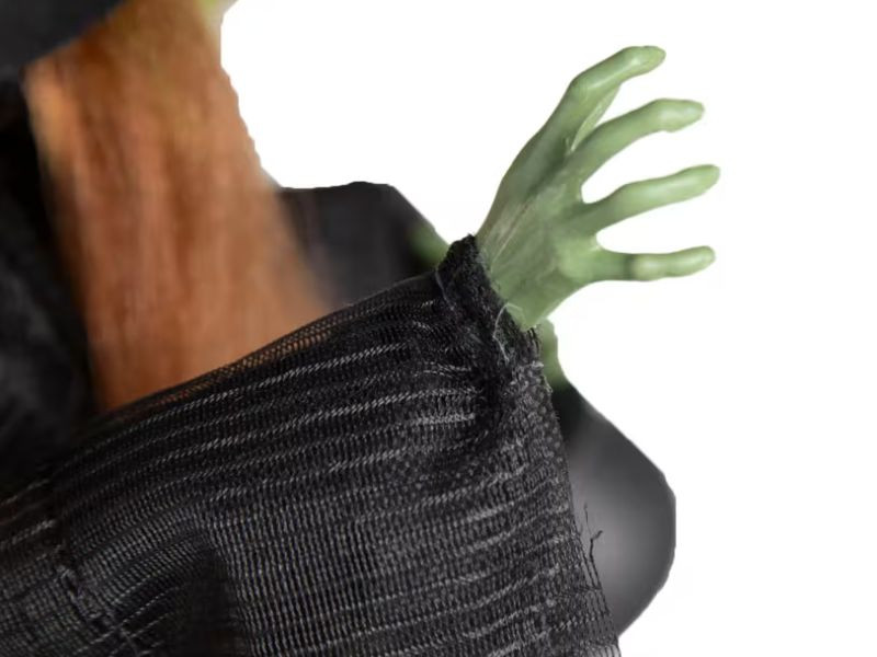 creepy green witch decoration for haunted house
