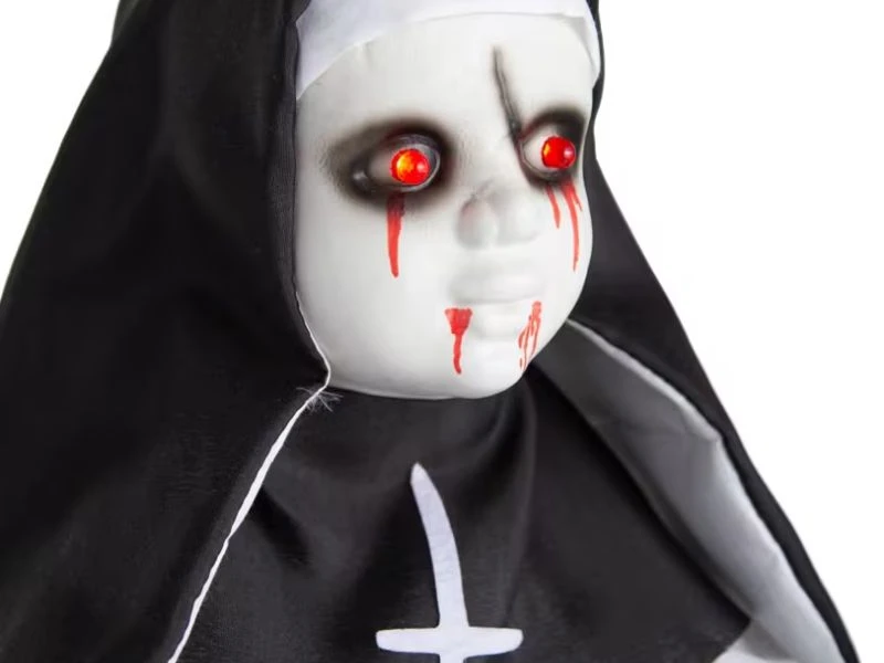 haunted house hanging nun prop light up