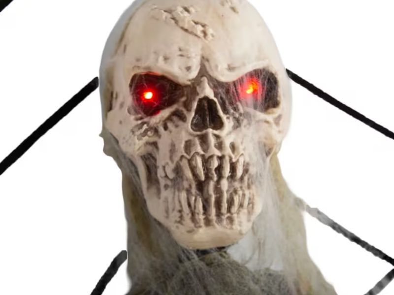 large hanging skeleton decoration outdoor