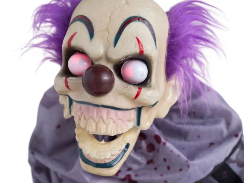 creepy carnival clown decoration with lights