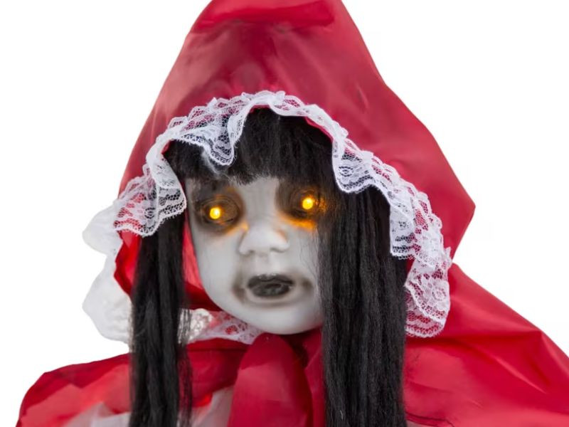 scary animatronic girl halloween decoration