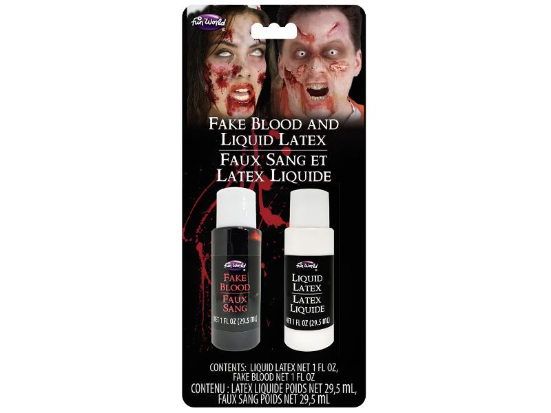 fake blood and liquid latex kit for halloween makeup
