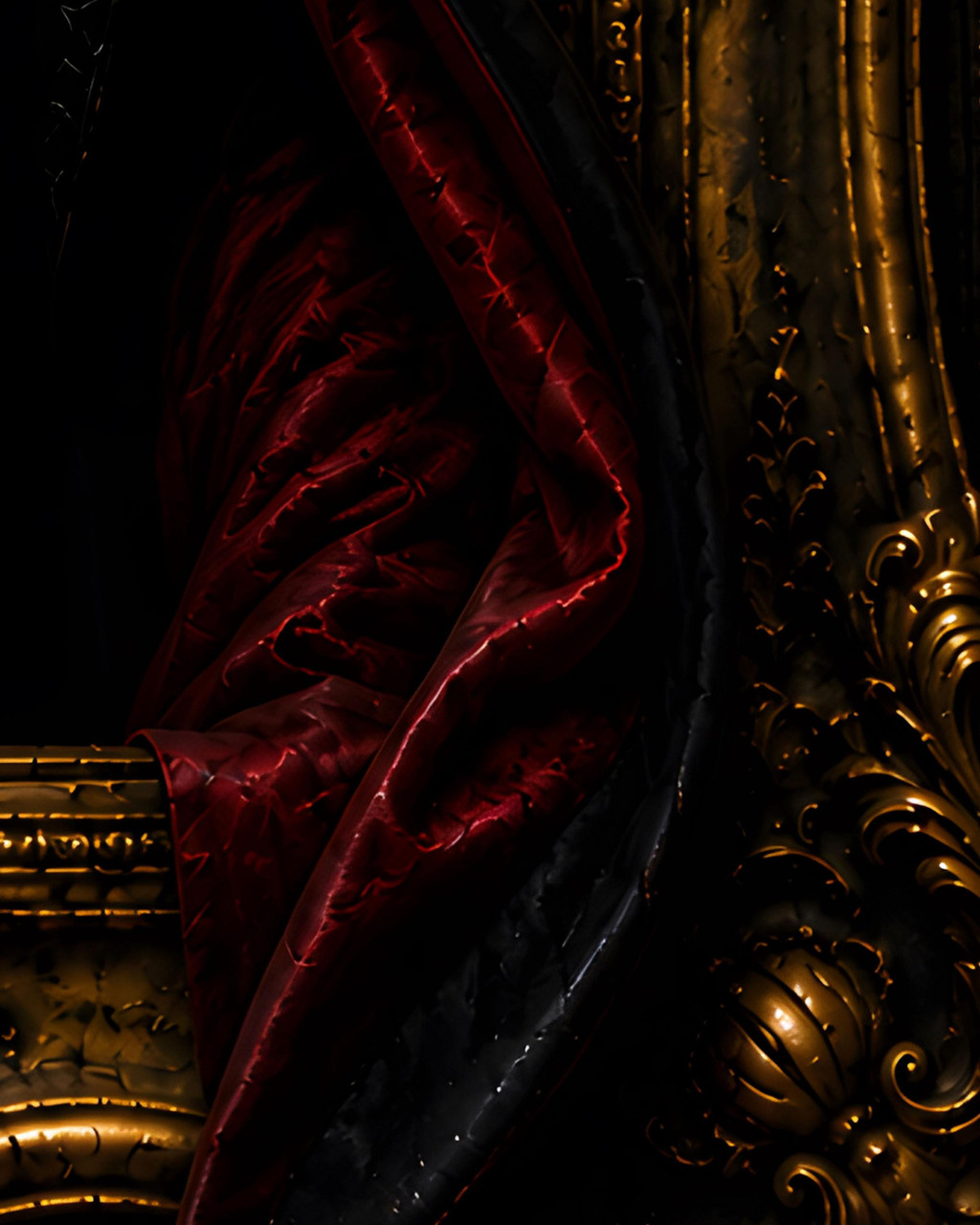 Gothic castle and vampire horror wall art print