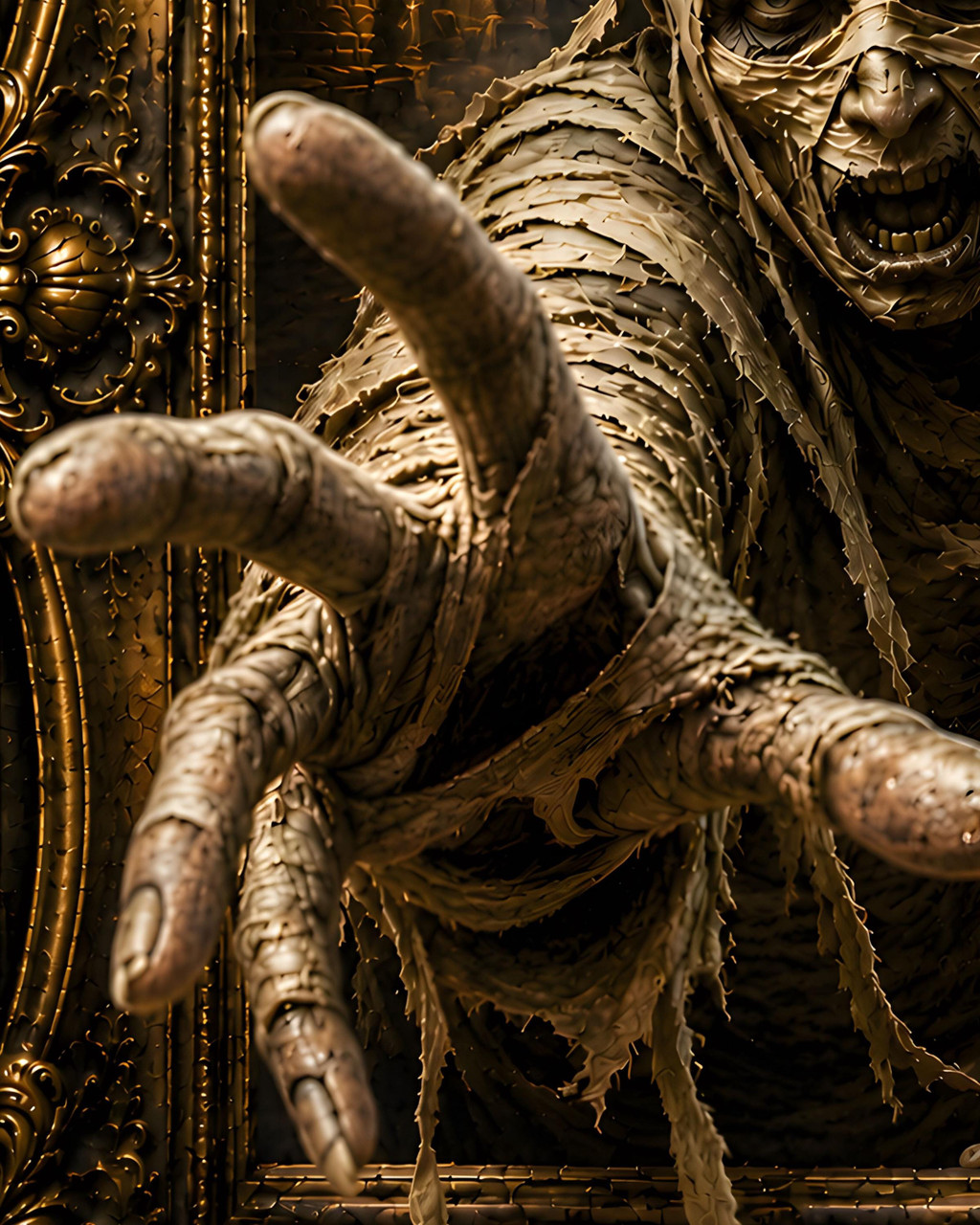 Universal Monster Inspired Mummy Portrait Gothic Artwork