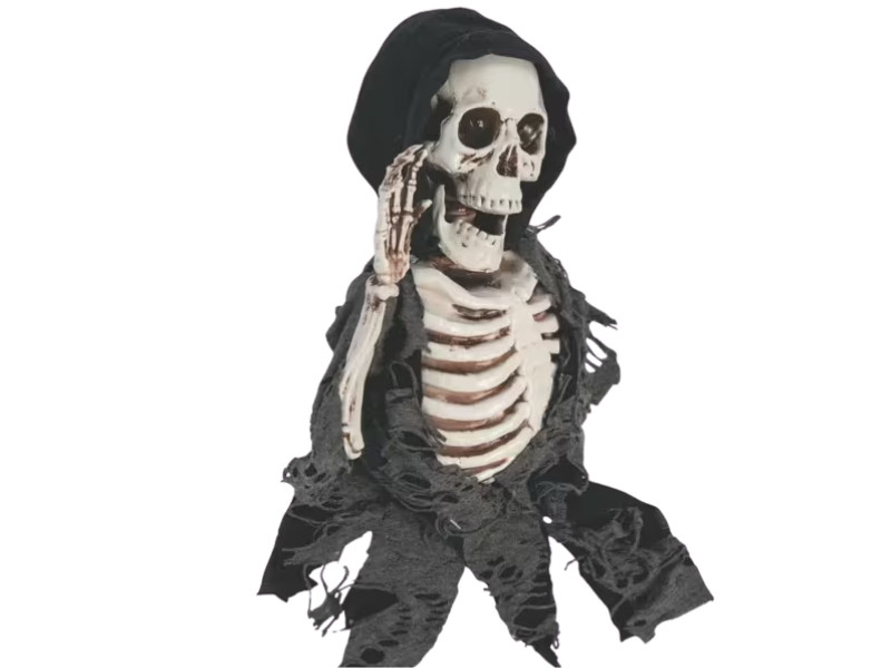 skeleton breaking through wall prop