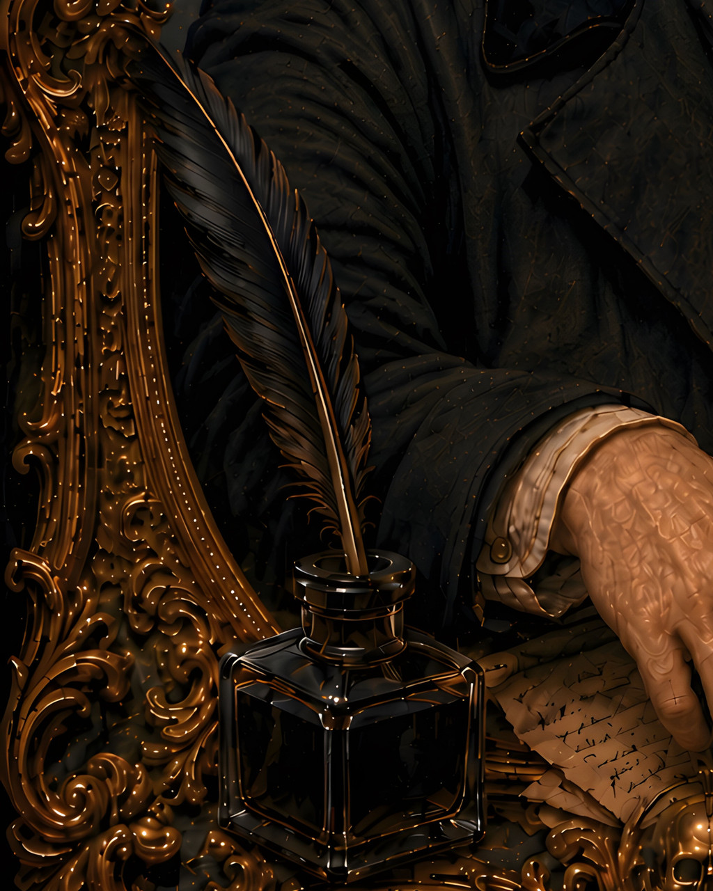 Premium 24x36 Poe print designed for standard framing, seasonal displays, and gothic home decor collections