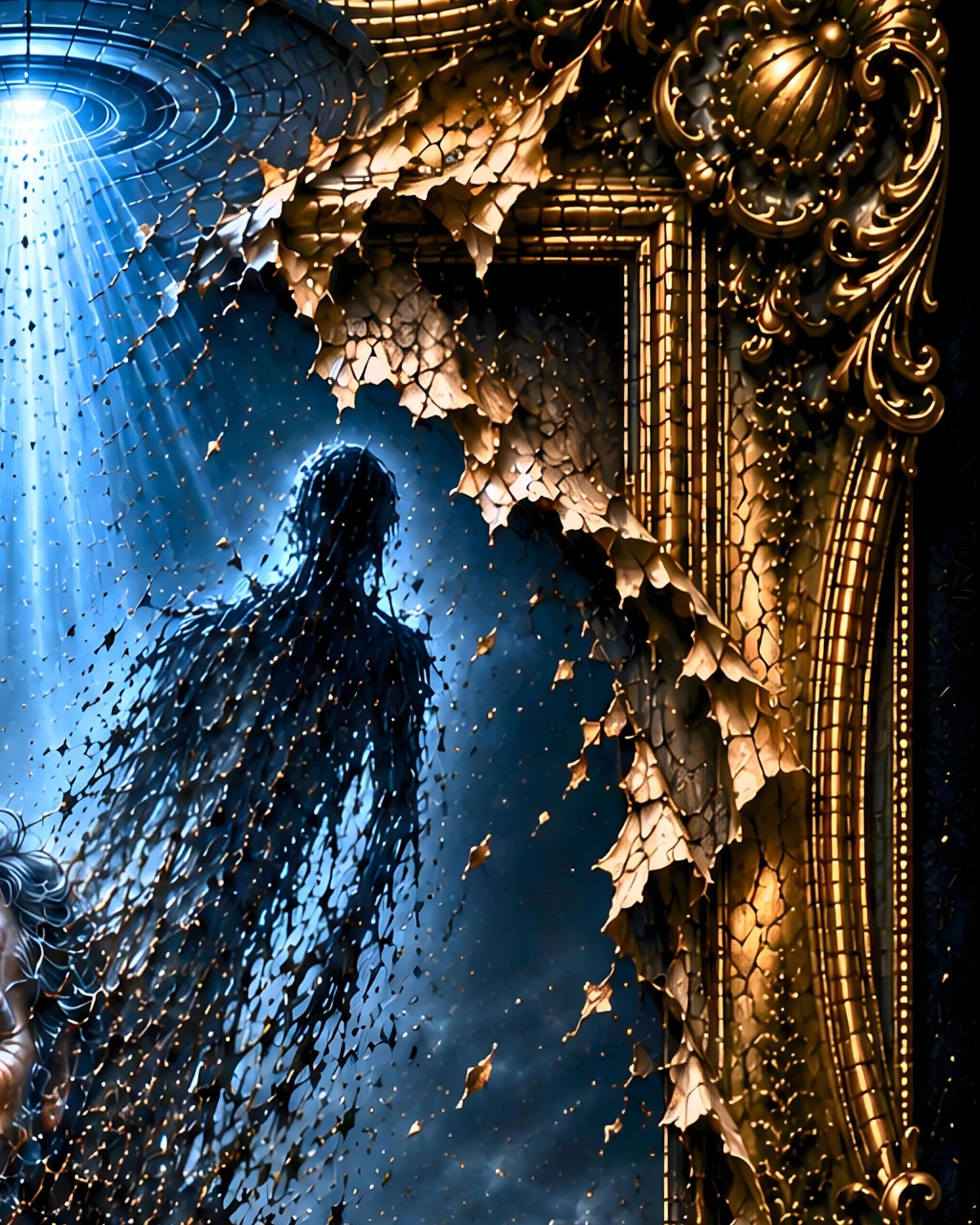 Premium collector print bringing eerie extraterrestrial storytelling to gothic interior spaces