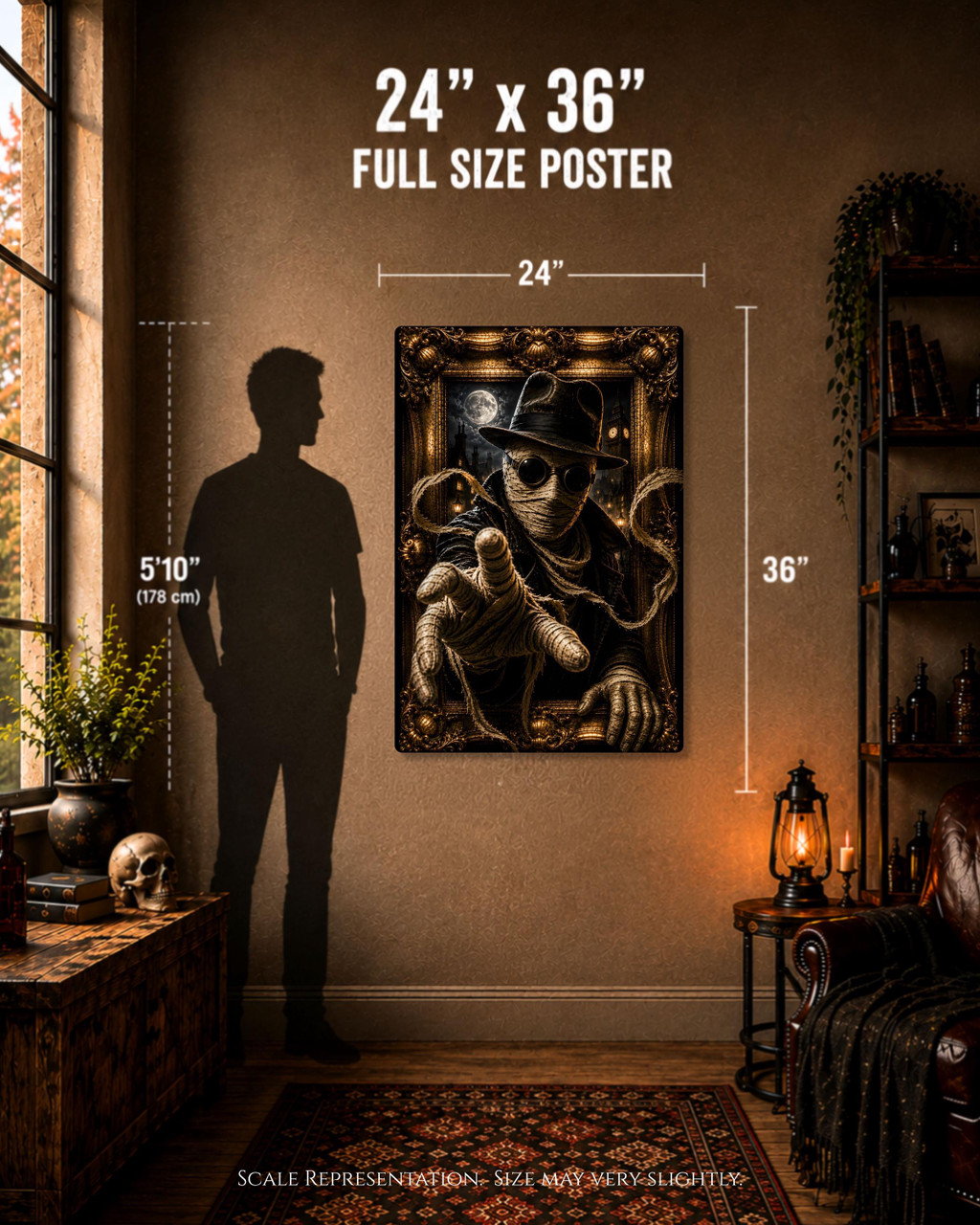 Haunted Invisible Man artwork featuring trompe l'oeil hand extending toward the viewer