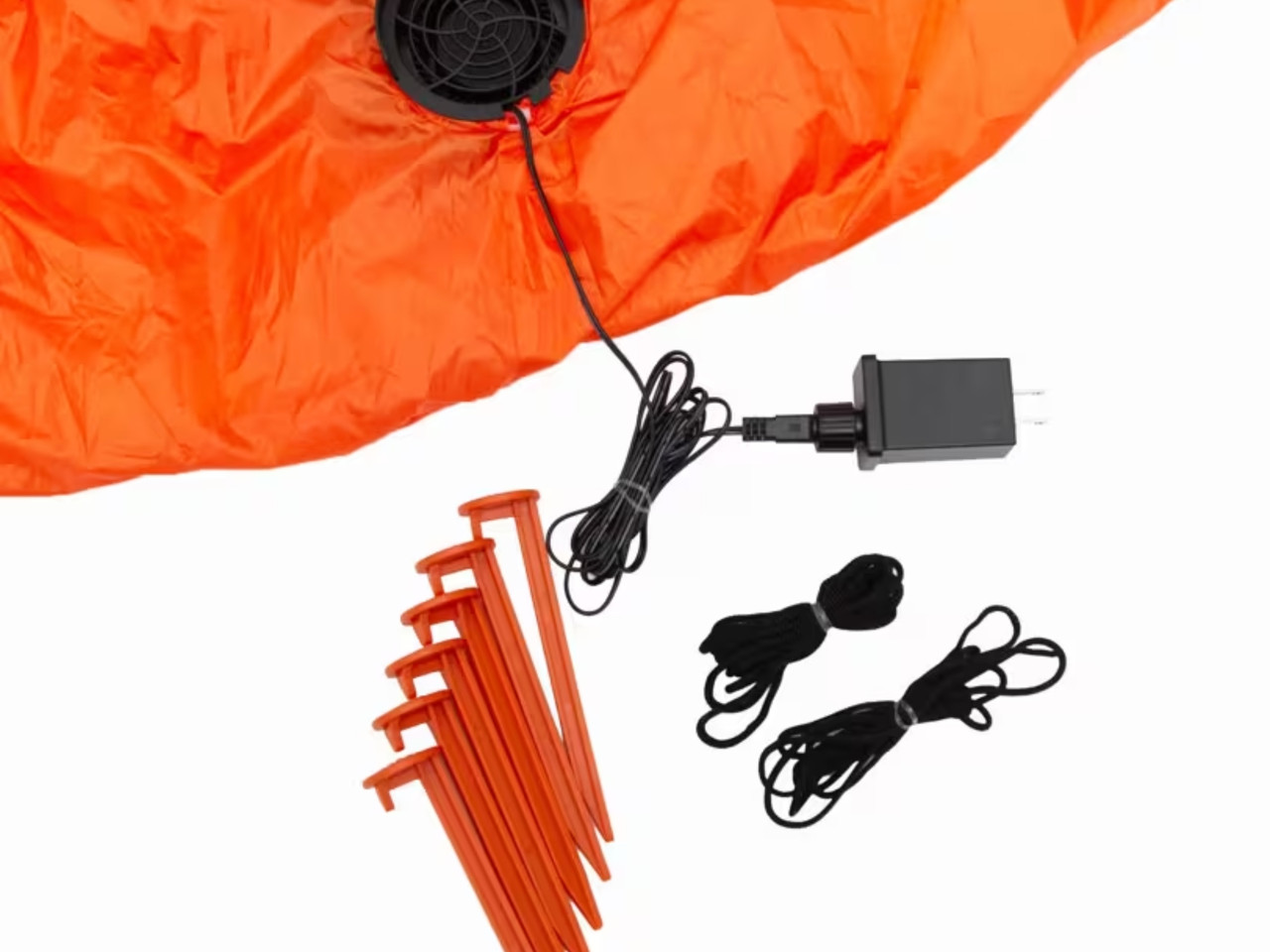 glowing jack o lantern inflatable with skeleton arms
