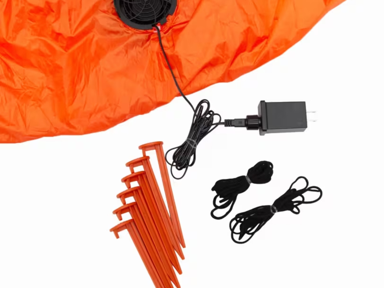 stacked pumpkin inflatable decoration with witch hat