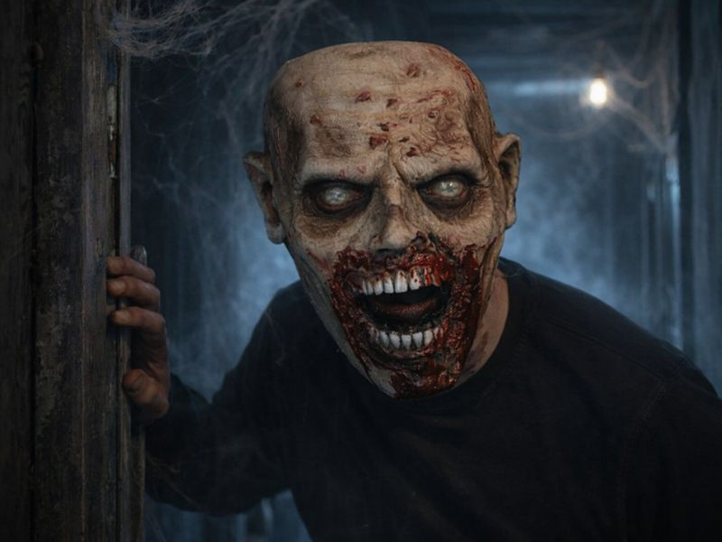 walking dead zombie walker latex mask horror costume