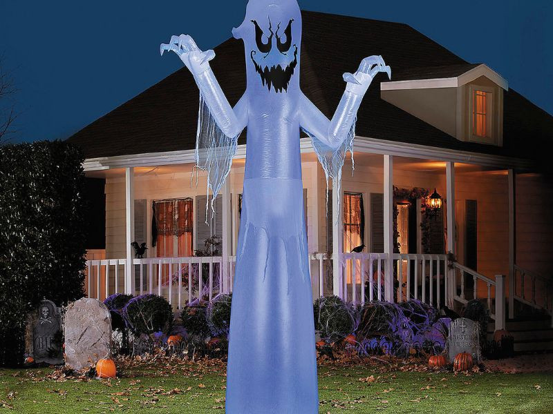 Iridescent Spooky Ghost Inflatable - 12 Ft Yard Decor