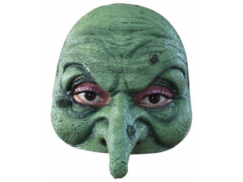 Green Wicked Witch Latex Half Mask With Strap