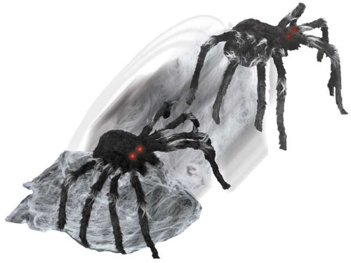 motion activated halloween spider prop jumping forward