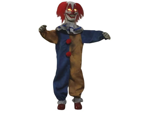 motion activated clown halloween decoration with moving arms