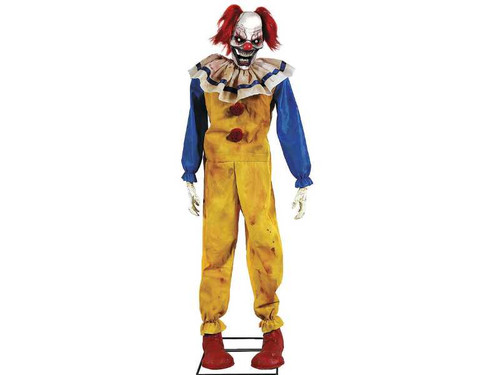 animated twitching clown halloween prop with light up eyes
