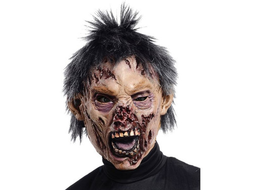 Zombie Mask. Deluxe Latex with Real Hair for Adults – Perfect for Halloween Costumes.