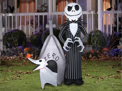 jack skellington zero inflatable halloween yard decoration