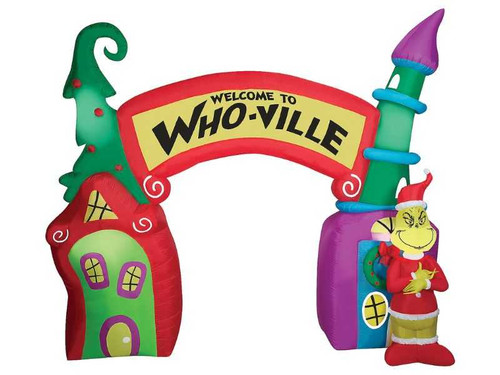 Airblown® Grinch in Whoville Archway Scene 144" Inflatable
