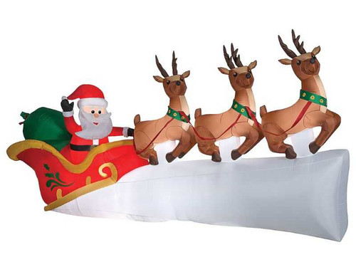 Airblown® Santa in Sleigh Scene 68" Inflatable