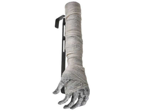 Halloween Wreath Hanger Mummy Hand