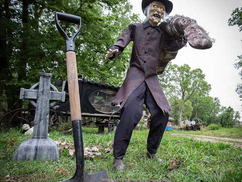 Grave Robber Animated Halloween Prop 6ft Grave Robber Animated Halloween Prop 6ft
