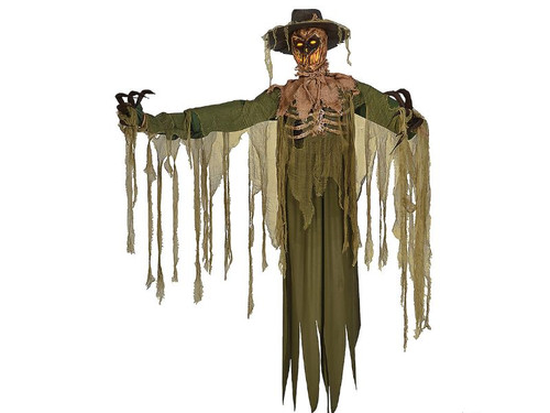 Animated Inferno Scarecrow Halloween Prop 6ft
