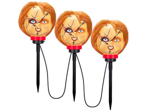 Chucky Halloween Pathway Yard Stakes with Sound