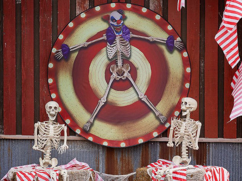 Clown Skeleton Target Ready-to-Hang 62 3/4" Diameter