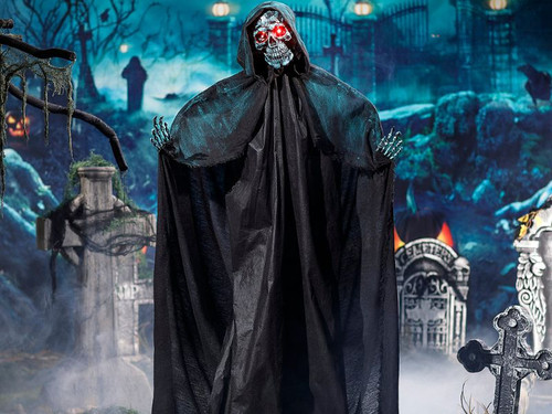 Animated Standing Skeleton of Death, 5 1/2 Ft