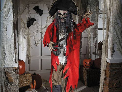 6ft Standing Skeleton Pirate