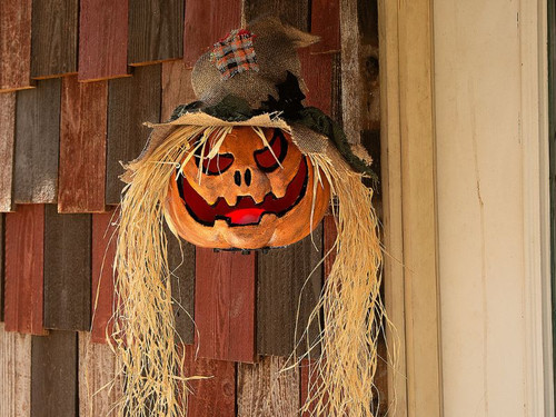 2ft Hanging Pumpkin Head