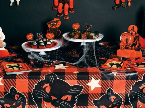 Vintage Halloween Fabric Tablecover