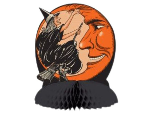 Vintage Halloween Witch and Moon Centerpiece | Pack of 6