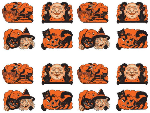  Wholesale Vintage Halloween Cat Cutouts | Four Packs of 4