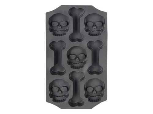 Halloween Ice Cube Tray Set | 2 Skull & Bones + 2 Fangs Molds 