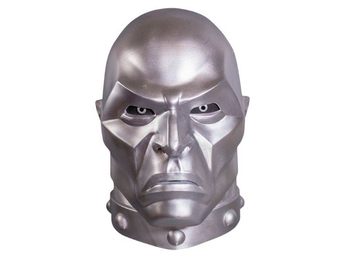 G.I. Joe Destro Vinyl Mask - Silver Full-Head Costume Mask for Cosplay and Halloween