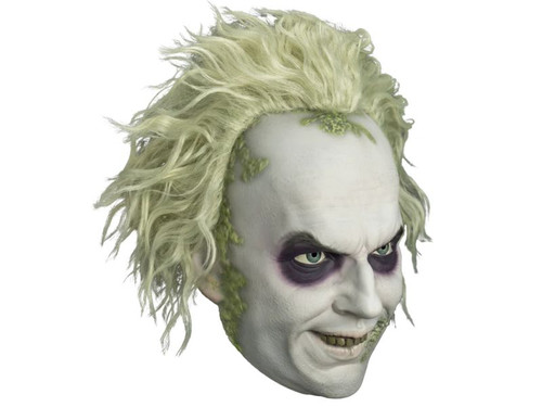 Beetlejuice Deluxe Overhead Mask with Hair - Authentic Movie Look