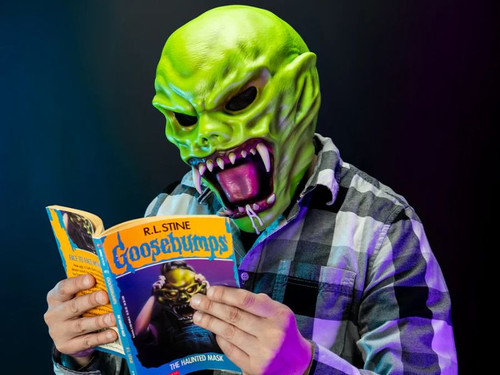 Scary Goosebumps Haunted Mask - Green Latex Overhead Mask