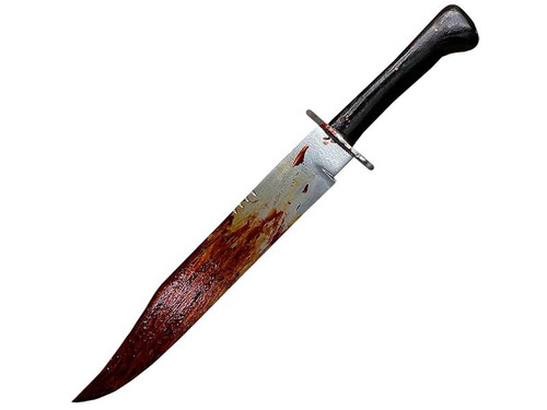 blood-covered Michael Myers Bowie knife on black background blood-covered Michael Myers Bowie knife on black background