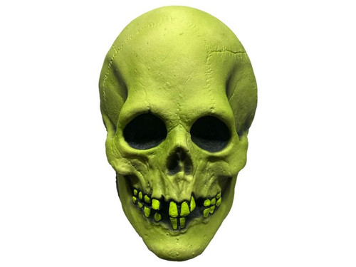 Voodoo Glow Skull Mask - Glow-in-the-dark vinyl mask for Halloween costumes and collections
