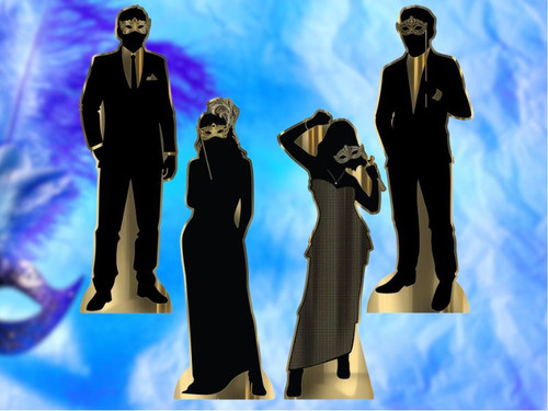 Halloween Masquerade Silhouette Stand-Ups
