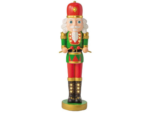 Light-Up Nutcracker with Drumsticks - 4 Ft.
