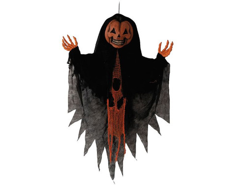 Shaking Hanging Orange Pumpkin Man - 47 1/4"