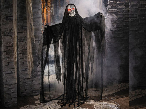 Animated Standing Light-Up Skeleton Man with Bling - 5 Ft. 4 3/4"