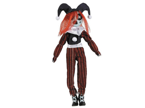 24 inch hanging witch doll in black and purple